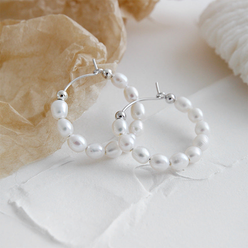 The Celestial Pearl Hoops