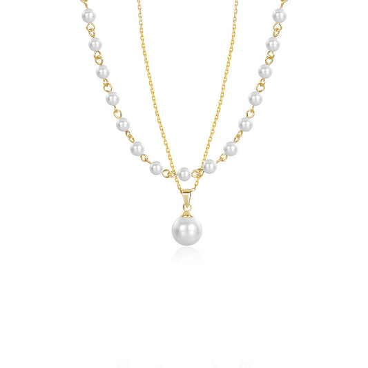 The Layered Elegance Pearl Necklace