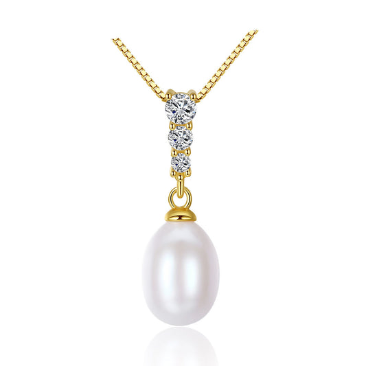 The Water Droplet Pearl Necklace